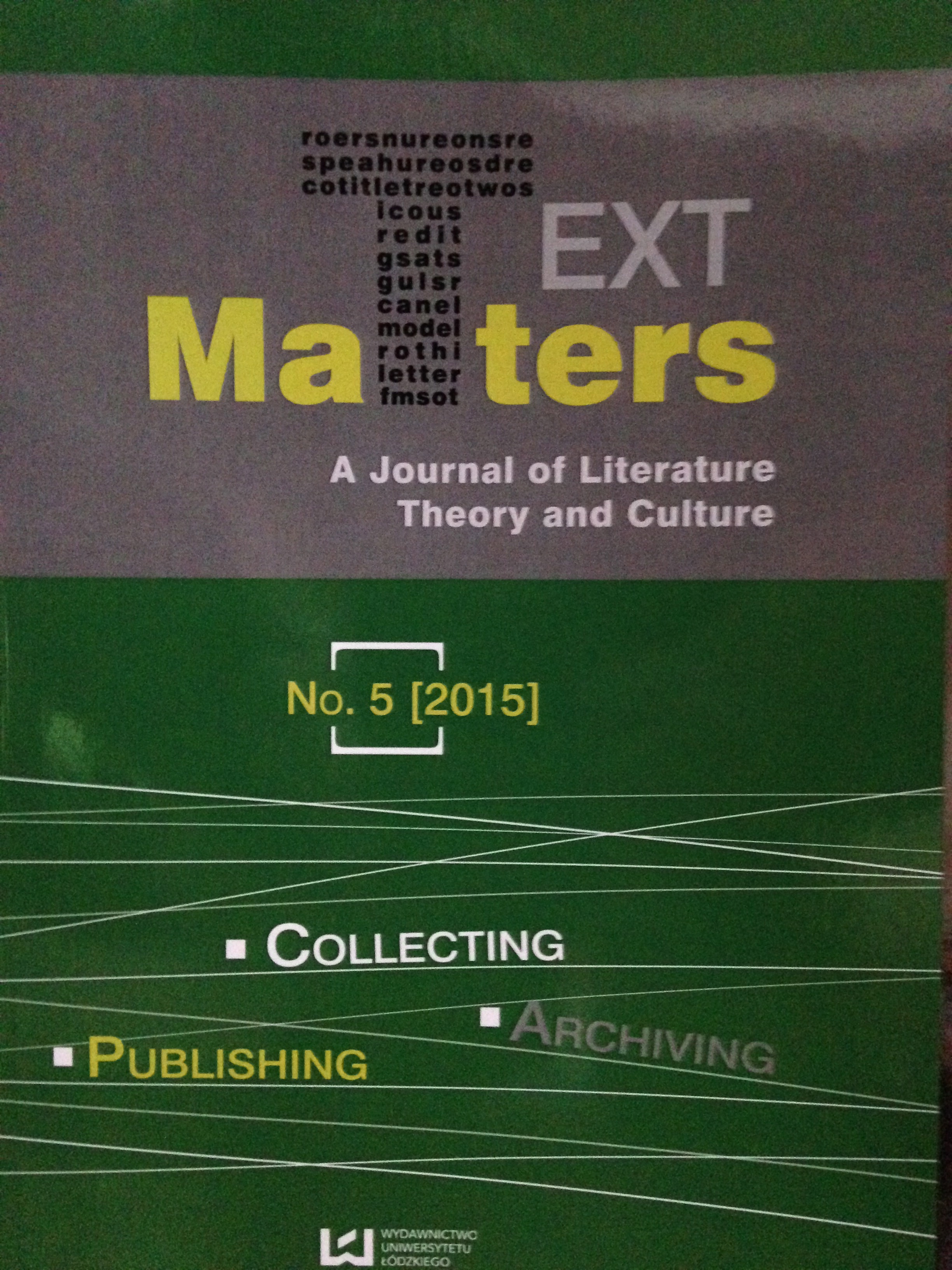 Representation of TextMatters- N°5-2015